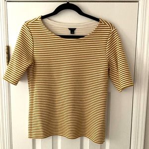 Scoop neck striped top